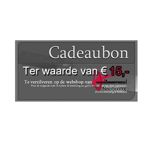 Cadeaubon Nooitmeersaai 15,00 euro