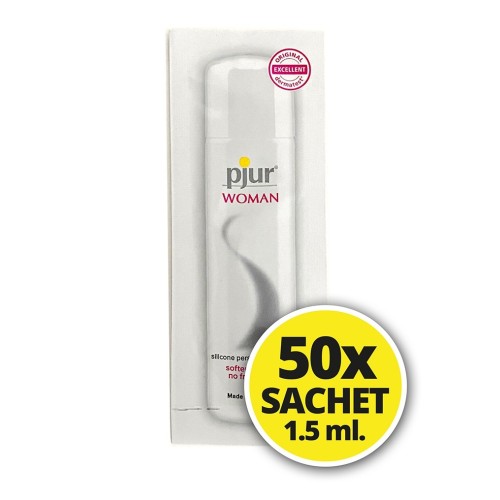 Glijmiddel Pjur woman 50 sachets siliconebasis dildo