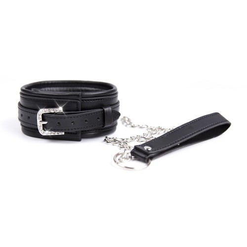 halsband met riem en zwart kussen