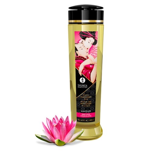 Shunga massage olie amour - zoete lotus - 240ml