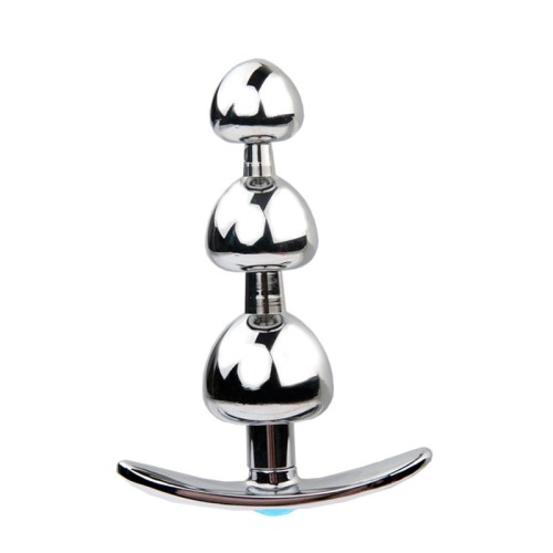 butt plug metaal blauw kristal