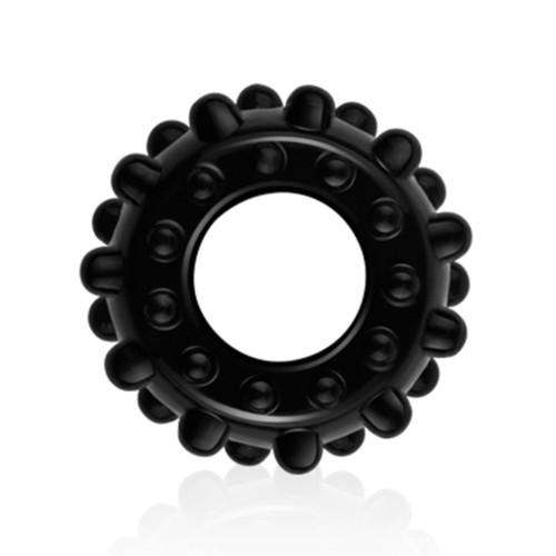 Lovetoy PowerPlus flexibele cockring ribbel zwart
