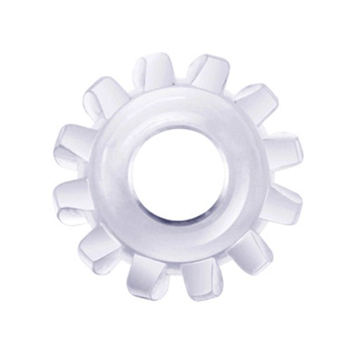 Lovetoy PowerPlus flexibele cockring tandwiel transparant