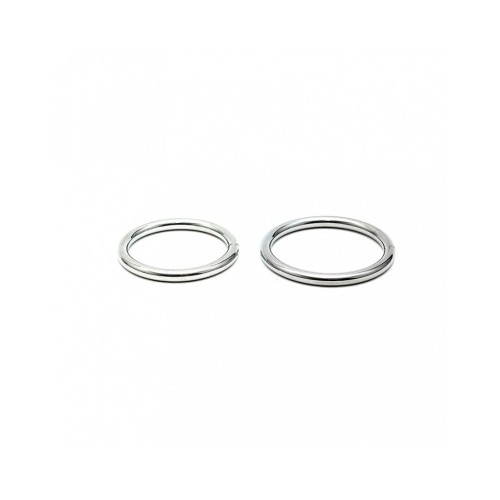 Stalen cockring set met lasnaad - 40 + 45 mm
