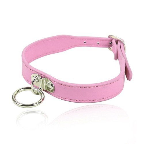 roze halsband met ring
