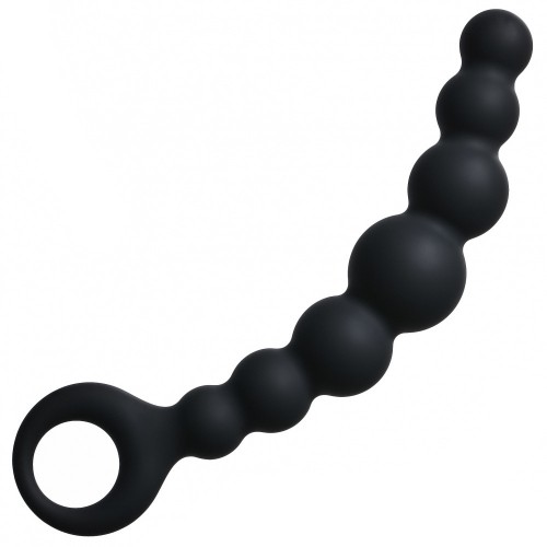 siliconen buttplug kralen zwart