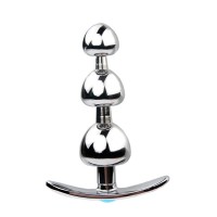 butt plug metaal blauw kristal