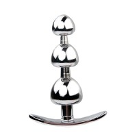 butt plug metaal wit kristal
