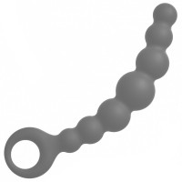 siliconen buttplug kralen grijs