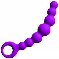 siliconen buttplug kralen paars