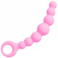 siliconen buttplug kralen roze