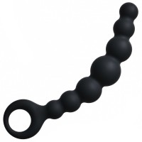 siliconen buttplug kralen zwart