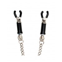 Tepelklemmen met ketting zwart bdsm 