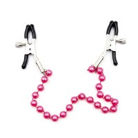 Tepelklemmen met rose kralenketting