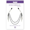 Tepelklemmen met ketting en zwarte balletjes bdsm