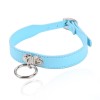 blauwe halsband met ring