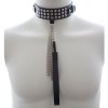 bondage halsband met studs en riem