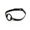 Bondage Play leren mondknevel met O-ring zwart