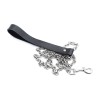 halsband met riem zwart