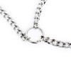 metalen bdsm halsband met ketting zilver