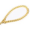 metalen bondage halsband met ketting goud