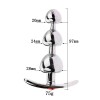 buttplug metaal rood kristal 20 tot 28 mm