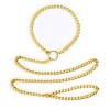 metalen halsband met ketting goud