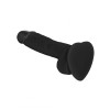 Strap-on-me realistische voorbinddildo - zwart - 17,1cm siliconen