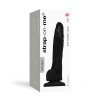 Strap-on-me realistische voorbinddildo - zwart - 17,1cm verpakking