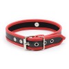 zwart rode bondage halsband met ring