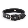 zwarte bondage halsband met ring
