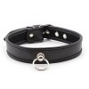 zwarte halsband met ring