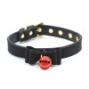 zwarte halsband met strik en kattenbel