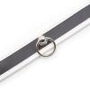 zwart witte bdsm halsband met ring