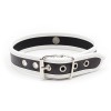 zwart witte bondage halsband met ring